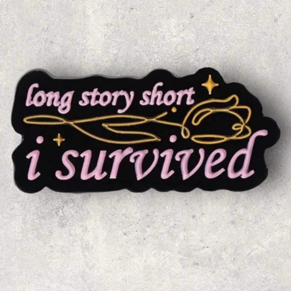 NEW Taylor Swift Swiftie Long Story Short I Survived Enamel Pin Brooch